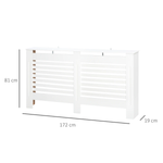HOMCOM Radiator Cover Cabinet Medium Slatted Ventilation Top Shelf Child Safe Wall Mounted by HOMCOM