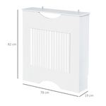 HOMCOM Radiator Cover Slatted Front White Home - HOMCOM - Home Symphony