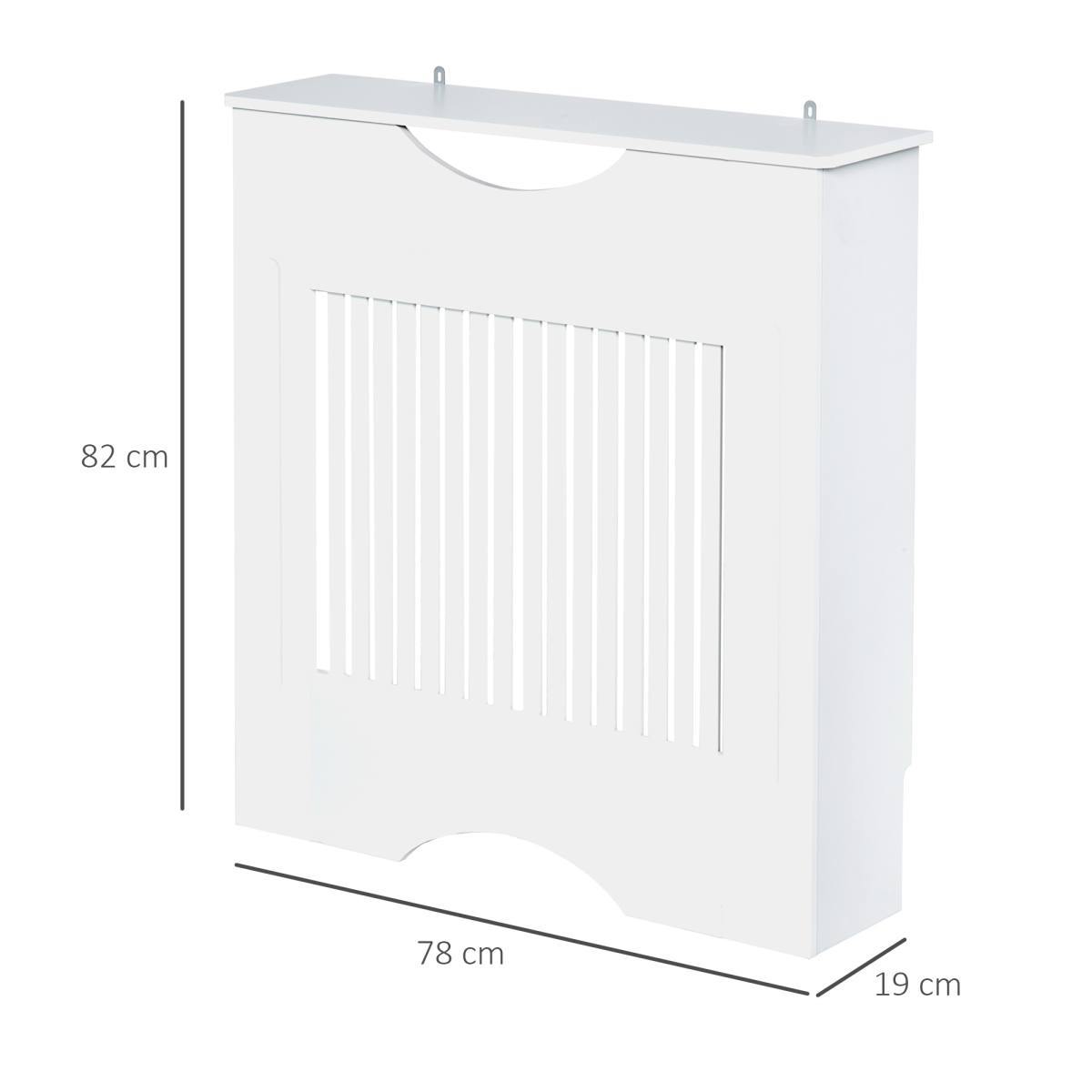 HOMCOM Radiator Cover Slatted Front White Home - HOMCOM - Home Symphony