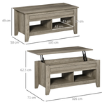HOMCOM Lift Top Coffee Table With Hidden Storage by Homcom