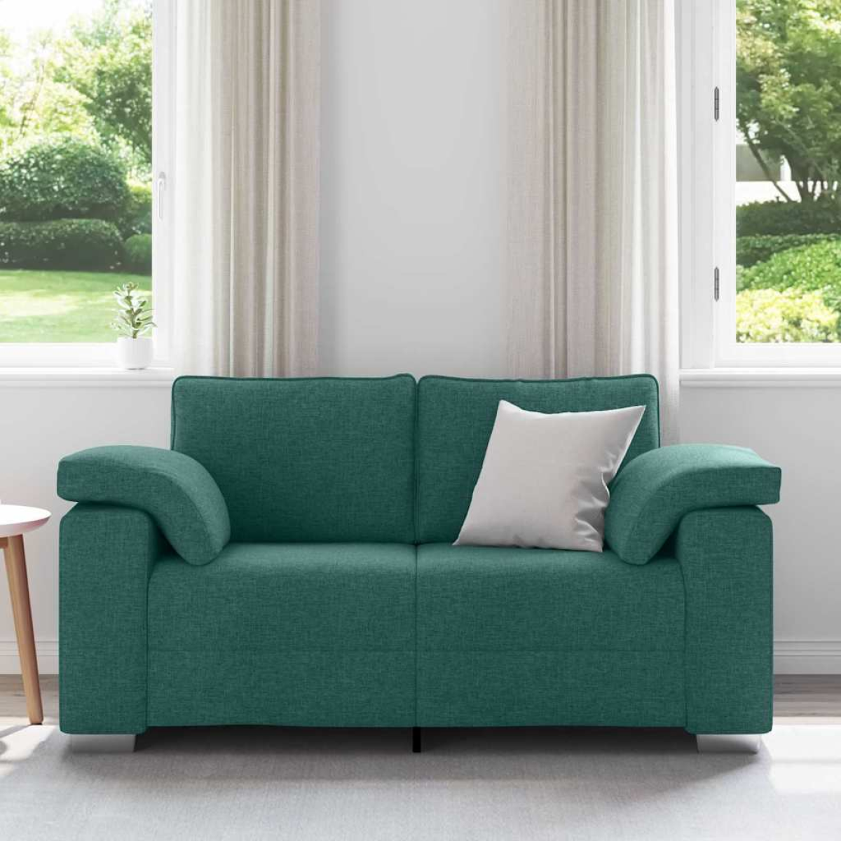 VidaXL Comfortable Fabric Sofa 160 x 77 x 82 cm Dark Green Cushion For Modern Living Rooms And Family Relaxation - vidaXL - Home Symphony