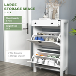 HOMCOM Shoe Cabinet 60W x 24D x 97H cm Eight Pair Capacity With Adjustable Shelves Hallway Storage by HOMCOM