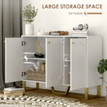 HOMCOM HOMCOM Sideboard with Adjustable Shelves & Doors for Living Room, White - Sideboard