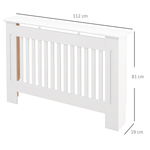 HOMCOM Radiator Cover 112x19x81cm Slatted Home by Homcom