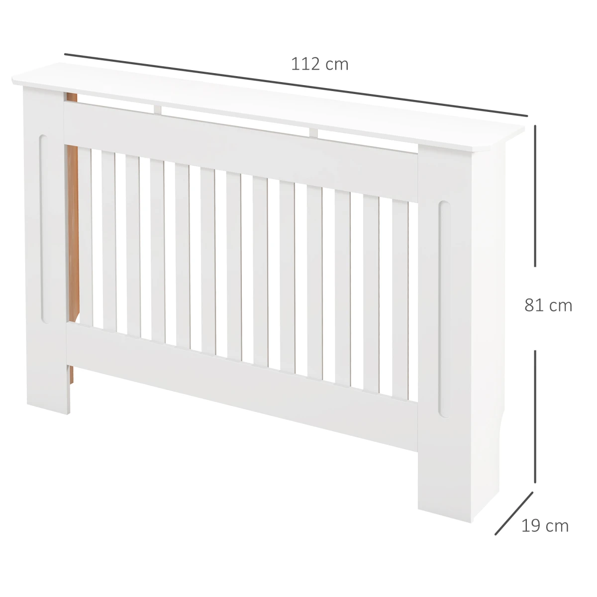 HOMCOM Radiator Cover 112x19x81cm Slatted Home by Homcom