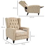 HOMCOM HOMCOM Armchair Standard Footrest Manual Recliner For Home - Armchair