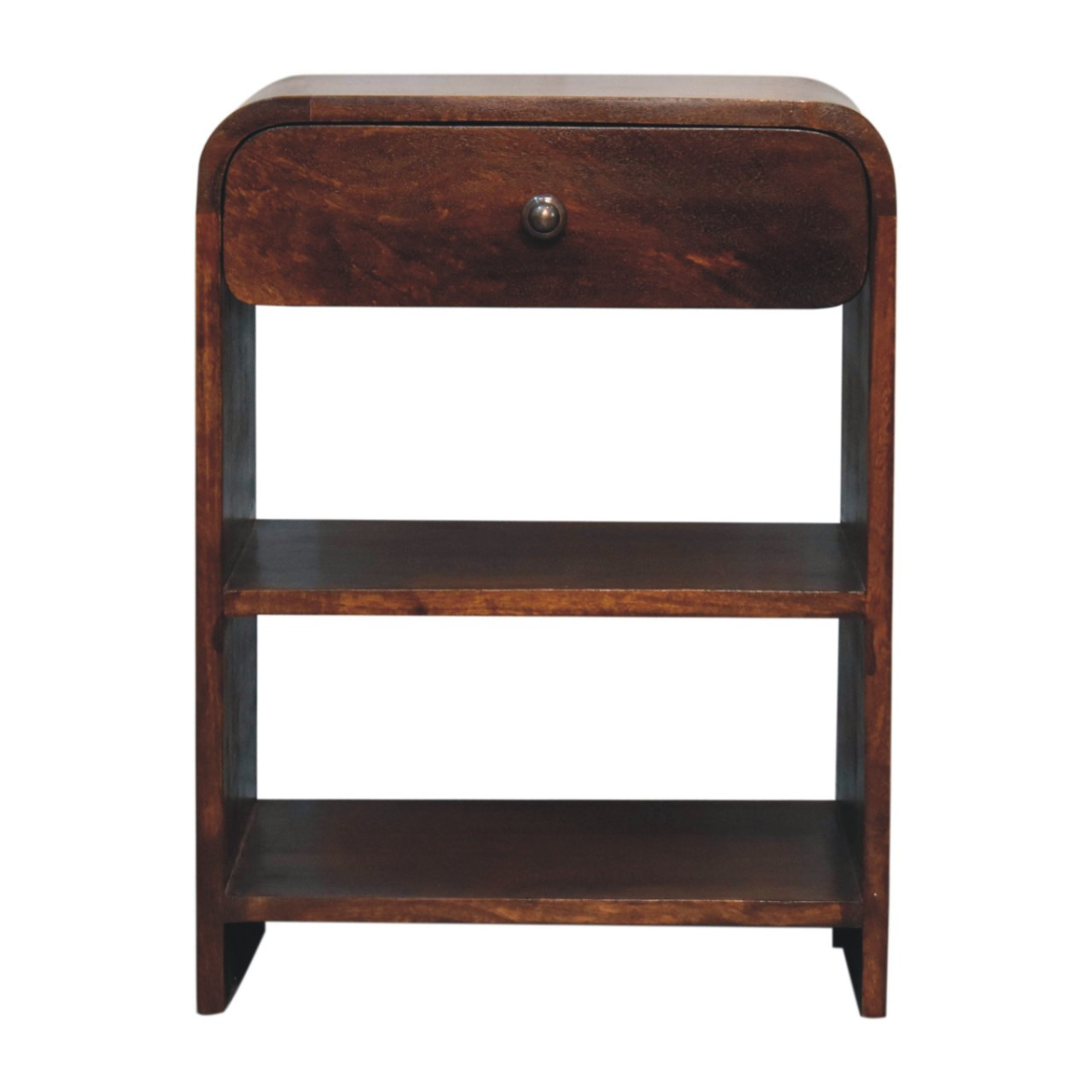 Artisan Bedside Table Aspen 18in Wide 14in Deep 24in High 1 Drawer 2 Open Shelves Bedroom Storage - Artisan Furniture - Home Symphony