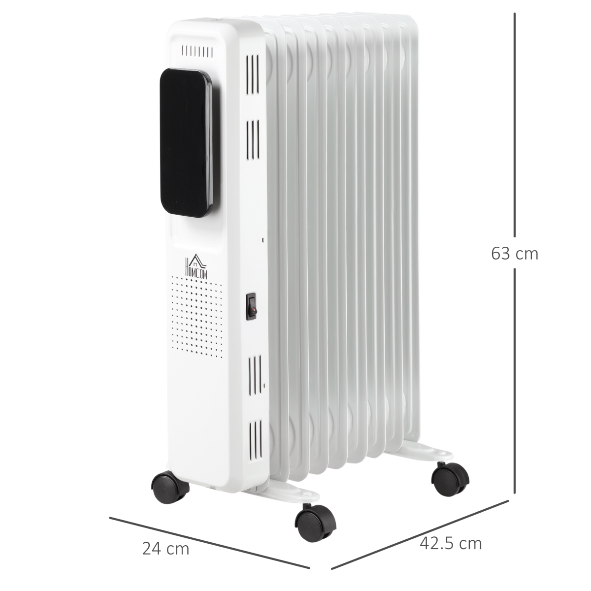 HomCom Oil Radiator 9 Fin Remote Timer Home - HOMCOM - Home Symphony