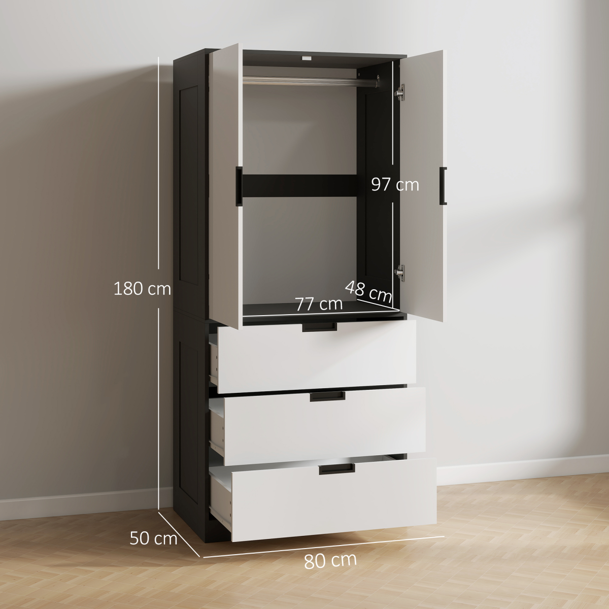 Modern Hall Tree With Dresser And 3 Drawers For Bedroom - N/A - Home Symphony