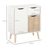 Unbranded Scandi Floor Cabinet Compact ThreeSection Bedroom - Sideboard