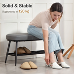 N/A Premium PU Leather Storage Bench 7cm Cushion Home - Shoe Storage
