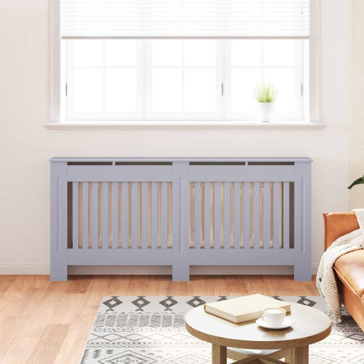 vidaXL Radiator Cover 172x19x81.5cm Slatted Home