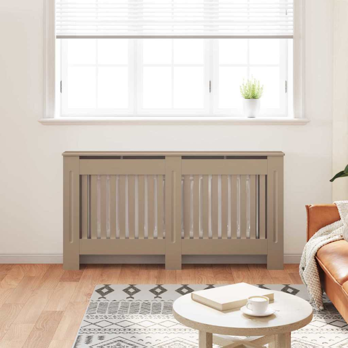 vidaXL Radiator Cover 152x19x81.5 Slats LivingRoom - vidaXL - Home Symphony