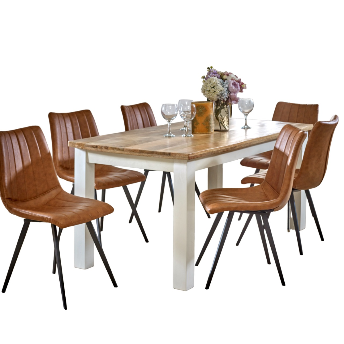 Alfie Dining Table 170 cm Solid Mango Wood For Dining Rooms - Indian Hub - Home Symphony