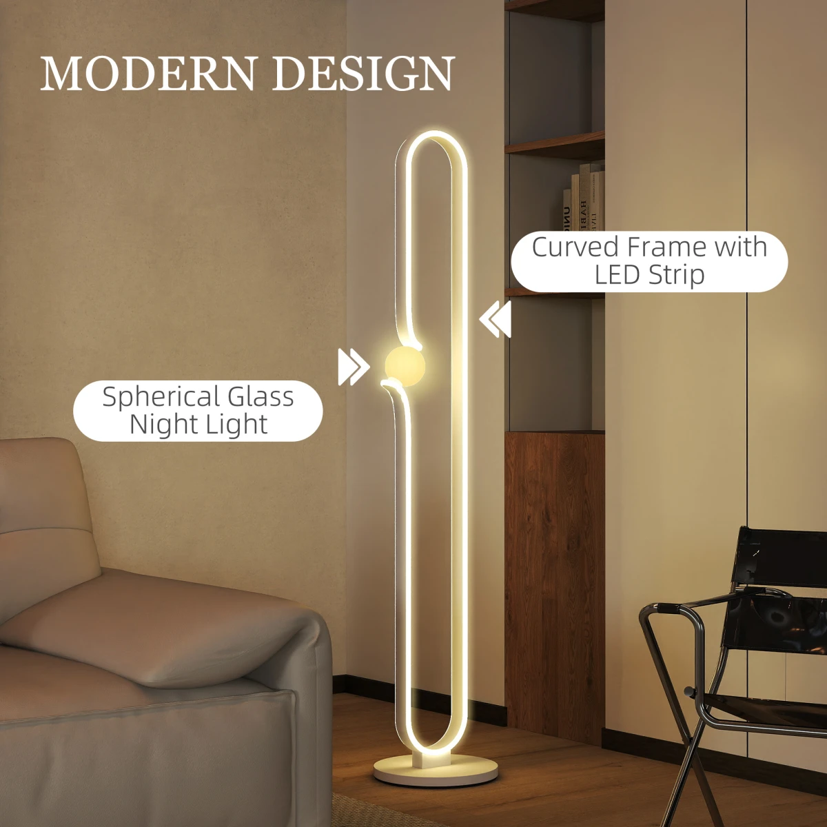 N/A Premium Floor Lamp Tall LED Note Shade Home - Lamp