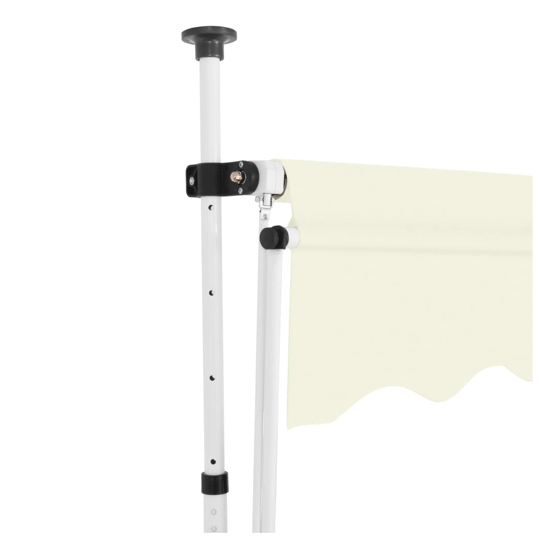 Premium Manual Retractable Awning 350cm Cream Water Repellent UV Resistant PU Coated Polyester For Window Terrace Garden - vidaXL - Home Symphony