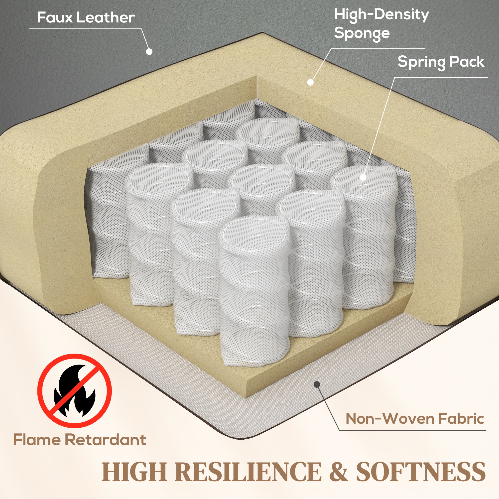 HOMCOM Kneading Massage Recliner Chair Breathable Leather Recliner Armchair - Home Symphony