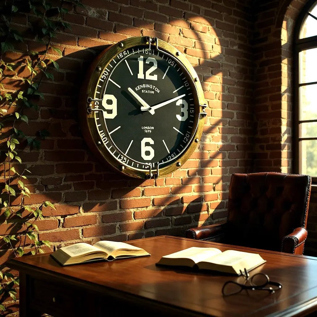 MSL 40CM WALL CLOCK - Black Clock Face - Required 1 x AA Battery - Clock