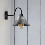 Un-branded Brushed Silver Wall Light Cone Shade E27 Dimmable Hallway - Wall Lights