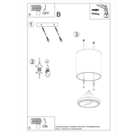 Tiube Aluminium Ceiling Light 12x12x11cm GU10 Modern Minimalist For Living Rooms by Sollux Lighting