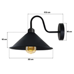 Un-branded Black Wall Sconce Cone Shade Swan Neck E27 For Living Room - Wall Lights
