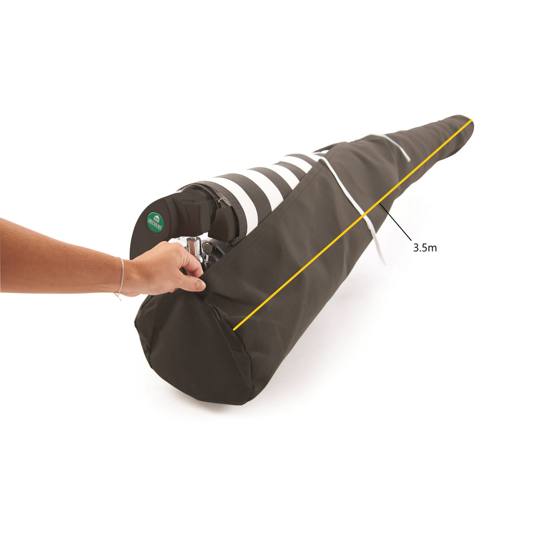 Premium Awning Cover 3.5m Grey Heavy Duty Waterproof 280gsm Polyester For Outdoor Awnings - Greenhurst - Home Symphony