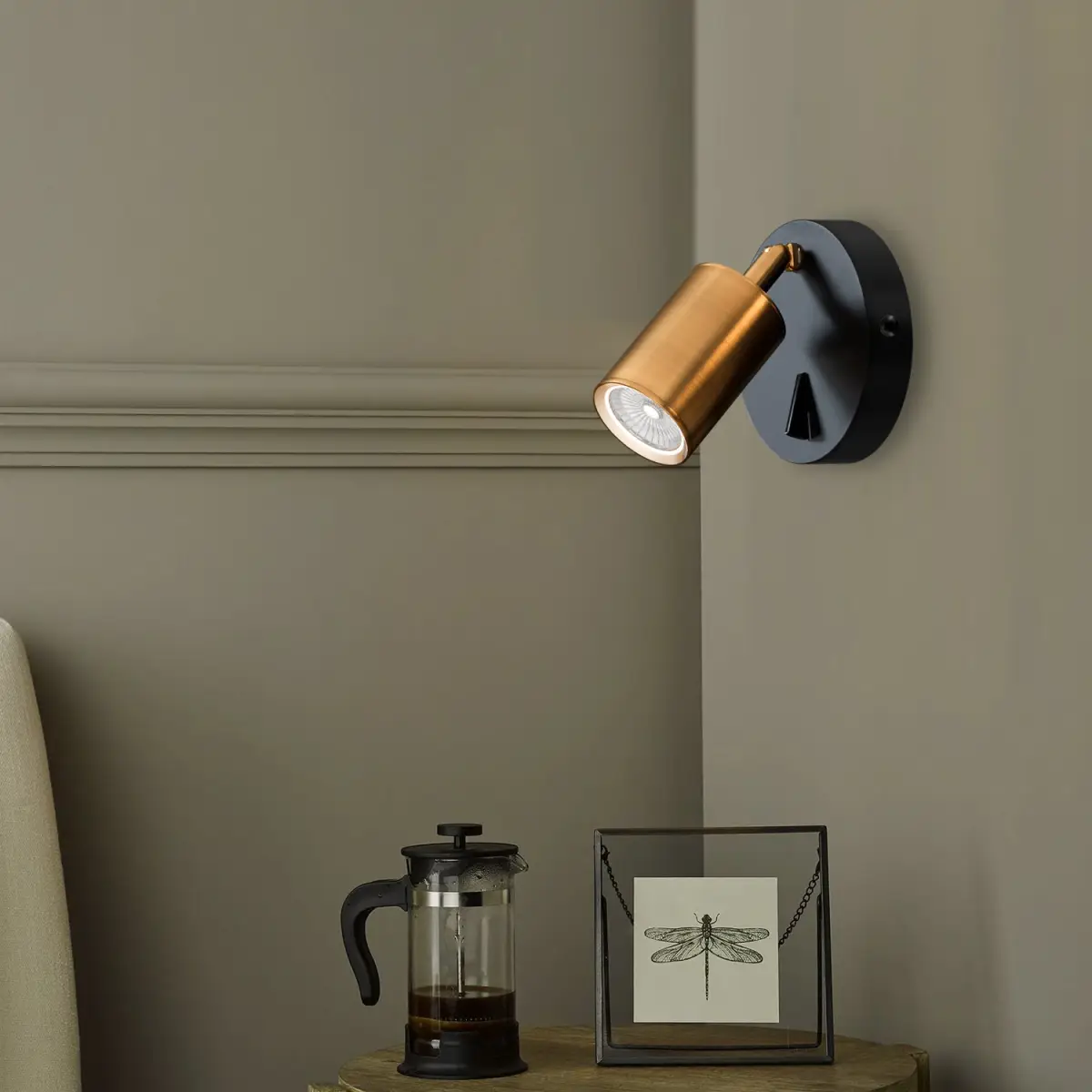 LEDSone Rotatable GU10 Spotlight Single Head Wall Light with On-Off Switch-5631 - Spotlight