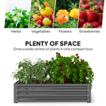 Outsunny Raised Garden Bed 30cm Galvanised Steel Outdoor by Outsunny