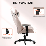 HOMCOM Gaming Chair Standard Size Adjustable Tilt For Gamers by HOMCOM