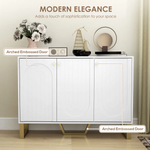 HOMCOM HOMCOM Sideboard with Adjustable Shelves & Doors for Living Room, White - Sideboard