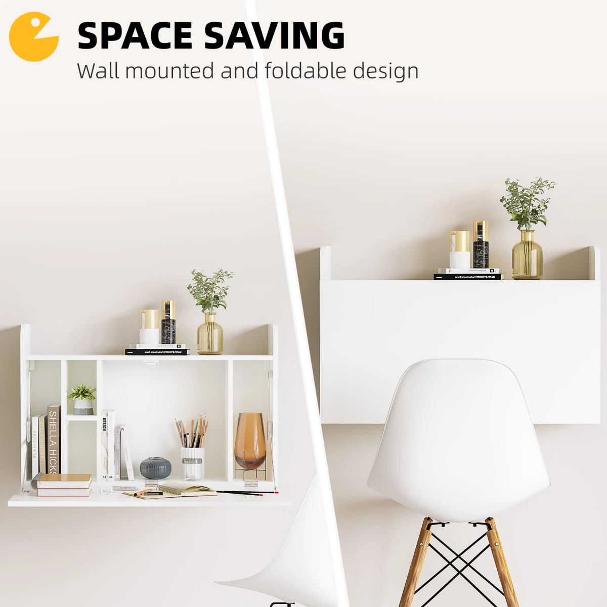 Wall-Mounted Desk 24in Fold-Down Office by Unbranded