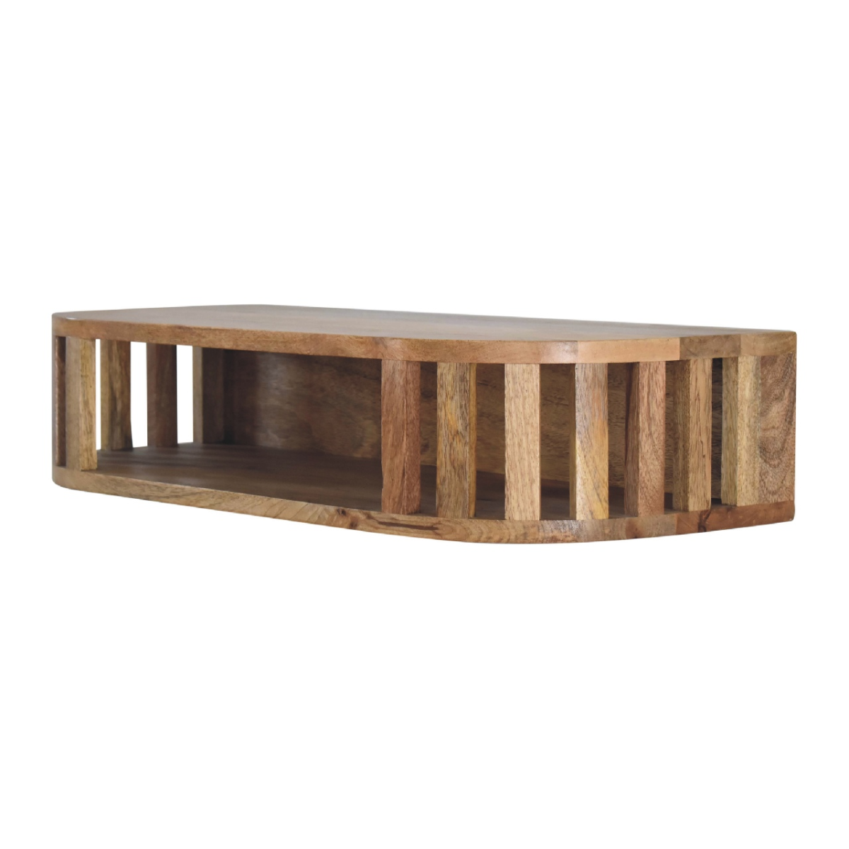 Artisan Furniture Ariella Floating Console Table Solid Mango Wood Open Shelf Japanese Design Living Room - Artisan Furniture - Home Symphony