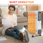 Homcom Oil Radiator 2180W 9Fins SafePower HomeUse by HOMCOM