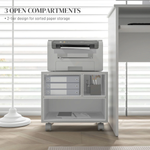 HOMCOM Homcom Printer Stand On Wheels For Home Office - Desk