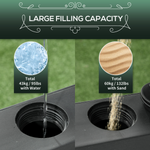 Outsunny Garden Parasol Base Outdoor Market Umbrella Stand 43kg Water or 60kg Sand Filled - Parasol