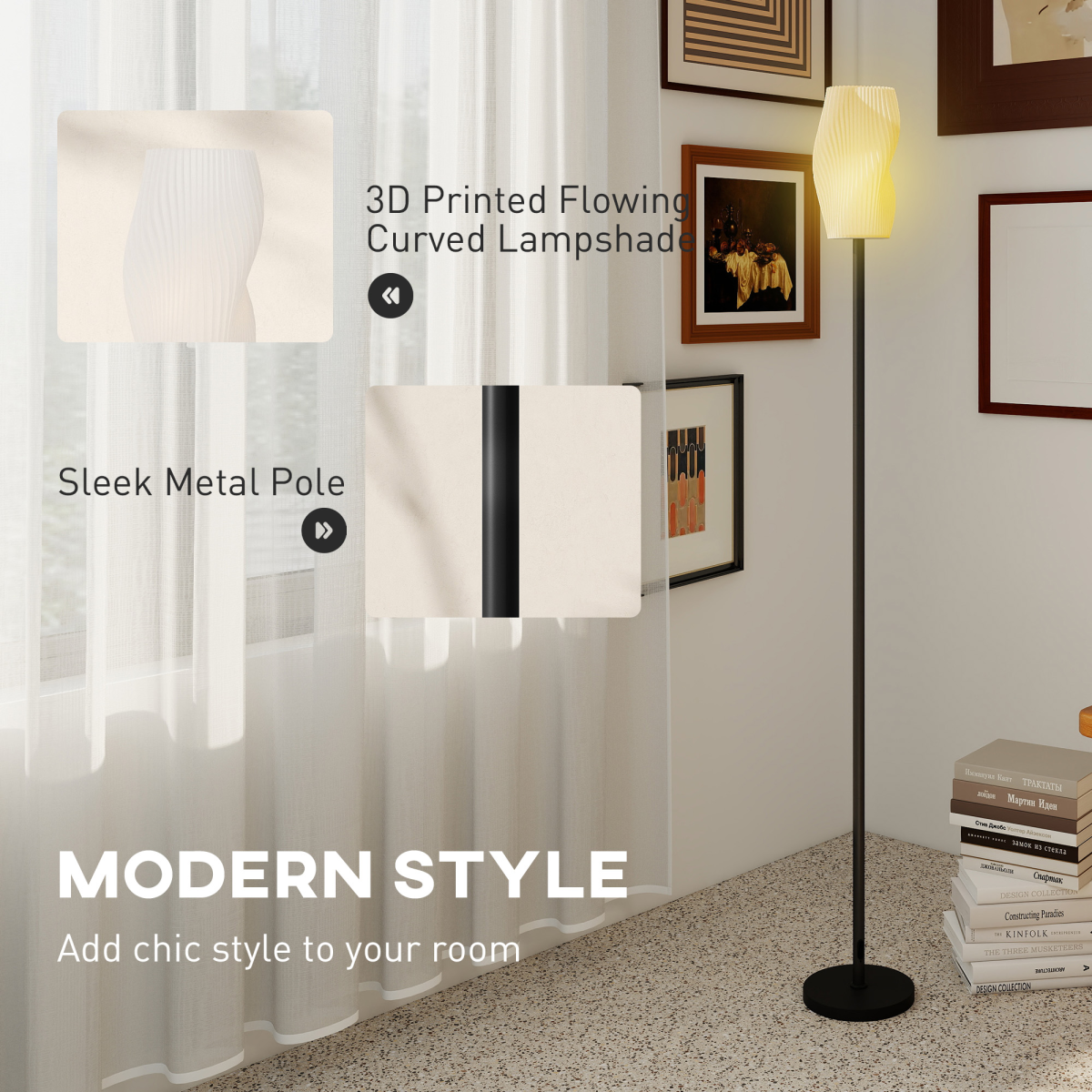 Premium Floor Lamp 3D Shade Foot Switch For Home - N/A - Home Symphony