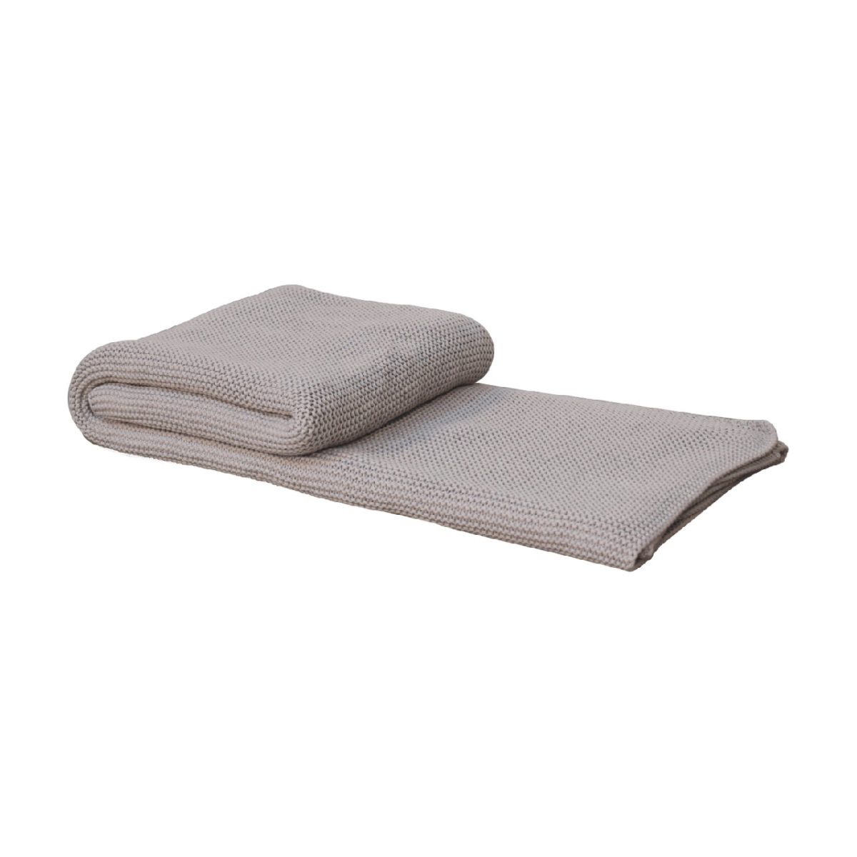Artisan Furniture Double Grey Knitted Throw, hand-knitted for comfort, adds warmth and style to any home decor.