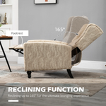 HOMCOM HOMCOM Armchair Standard Footrest Manual Recliner For Home - Armchair
