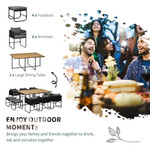 Outsunny Premium Rattan Dining Set 10 Seater Space Saving Outdoor - Garden Set