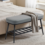 N/A Premium PU Leather Storage Bench 7cm Cushion Home - Shoe Storage