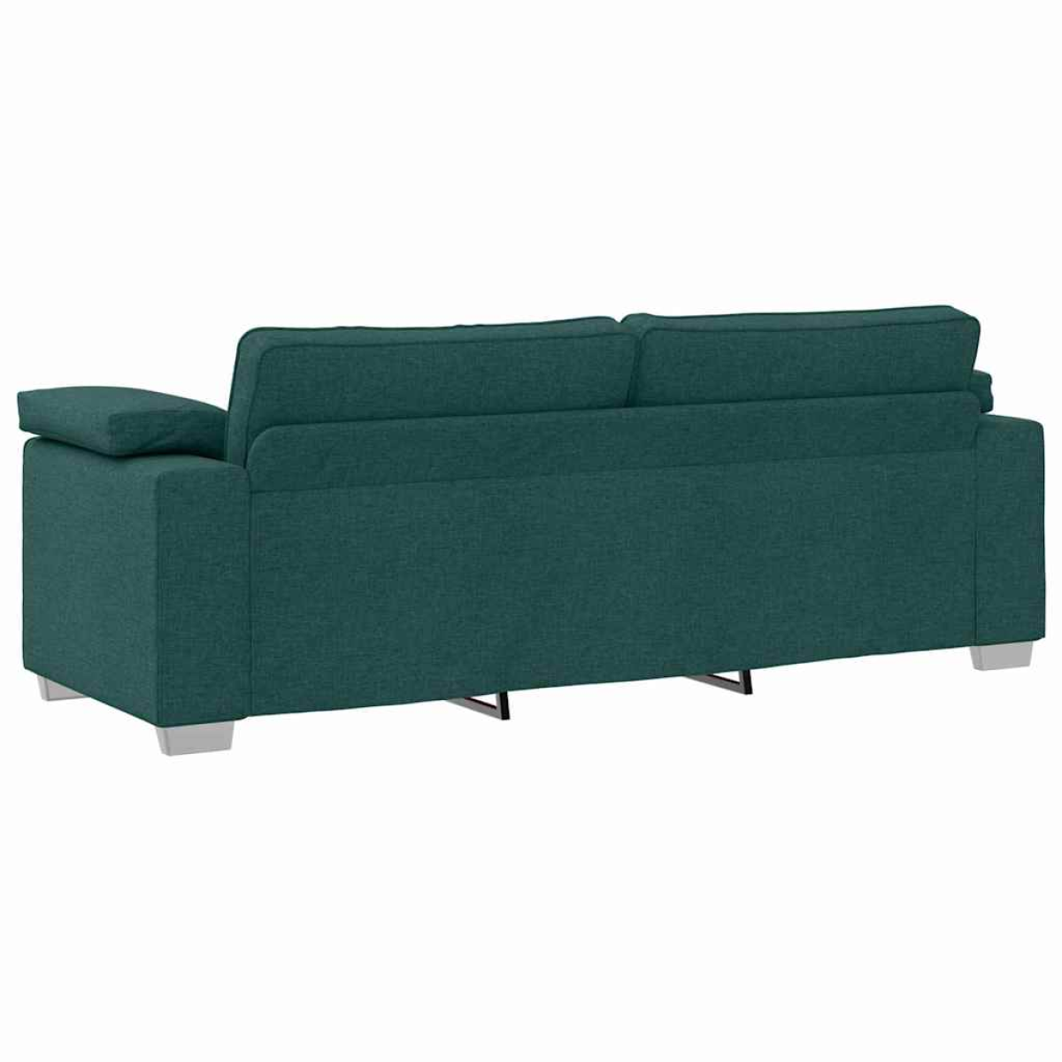 VidaXL Sofa 219 x 77 x 82 cm Dark Green Fabric With Cushion For Modern Living Rooms - vidaXL - Home Symphony