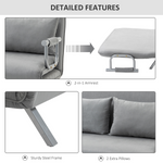 HOMCOM 2 Seater Sofa Bed Click Clack Light Grey Living Room - HOMCOM - Home Symphony