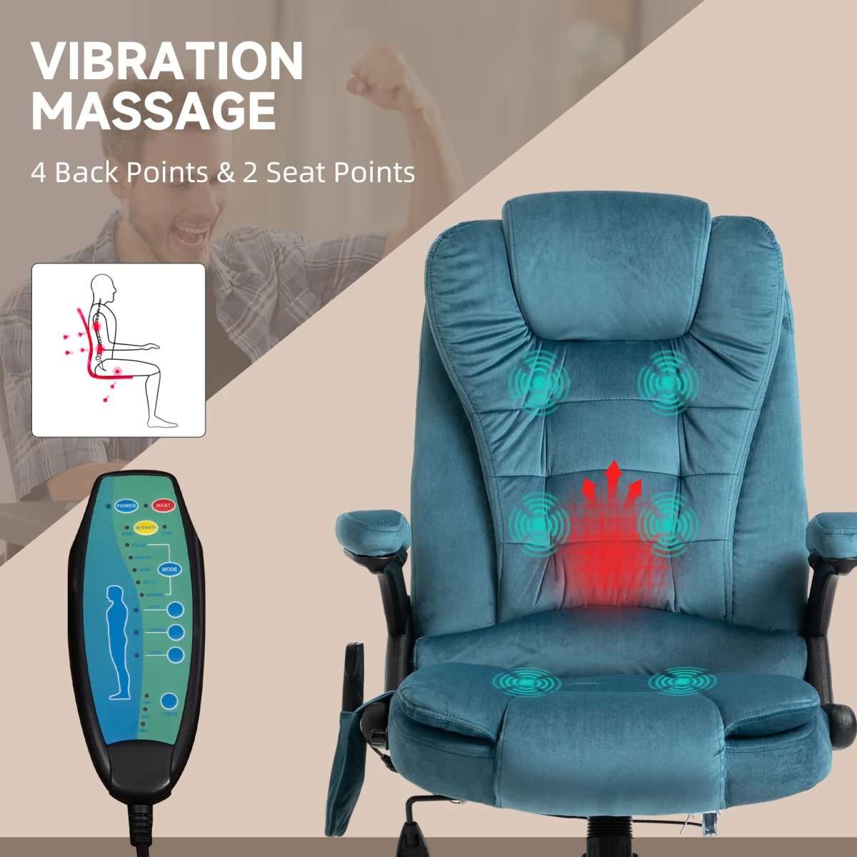 Premium Executive Recliner Std 360 Massage Office by Unbranded