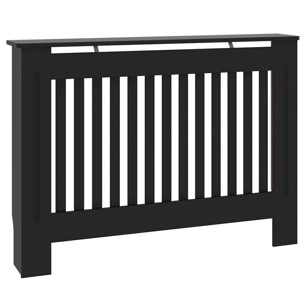 vidaXL Radiator Cover 112x19x81.5cm Black 2pc