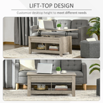 HOMCOM Lift Top Coffee Table With Hidden Storage by Homcom