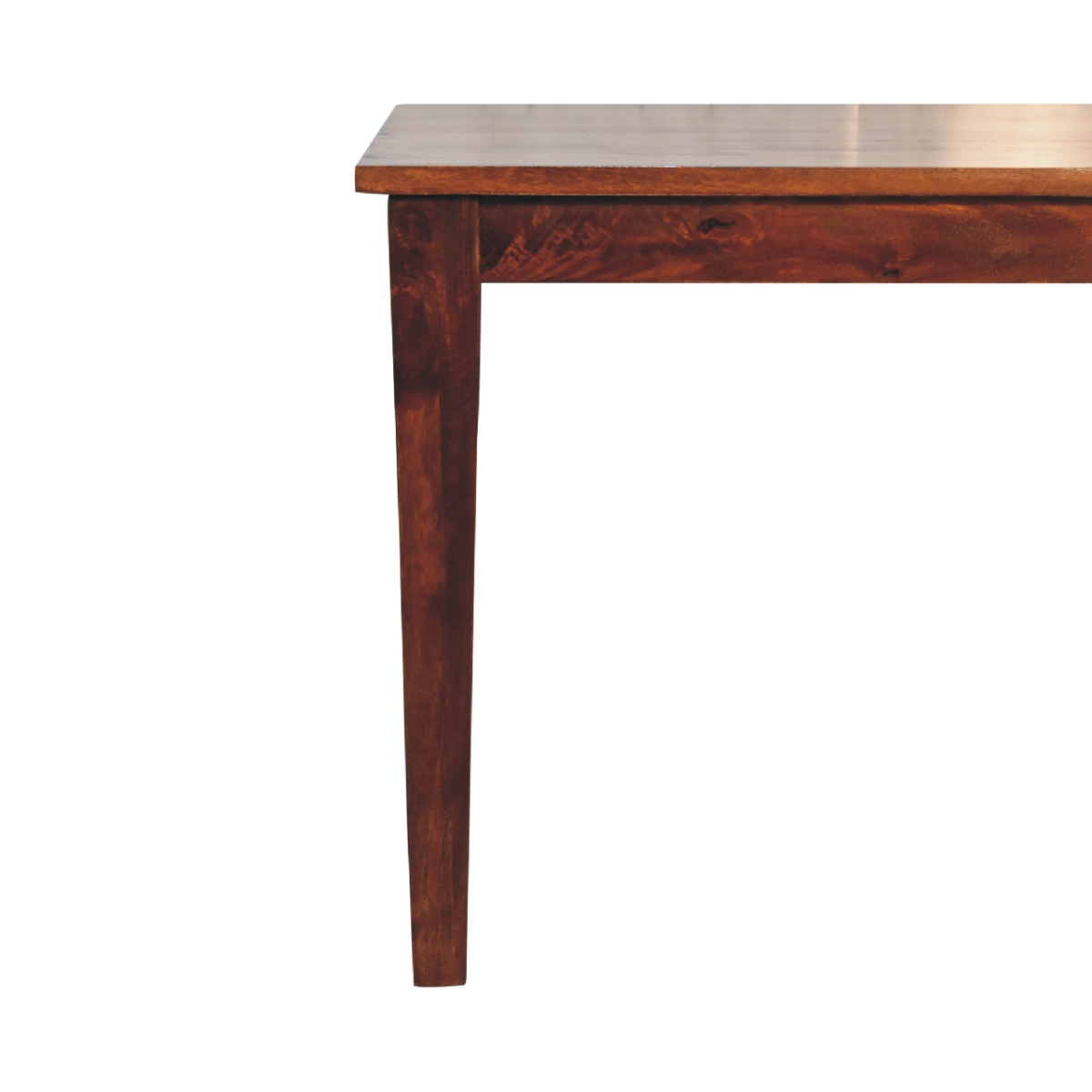Artisan Dining Table 6ft Solid Mango Chestnut Finish Family - Artisan Furniture - Home Symphony