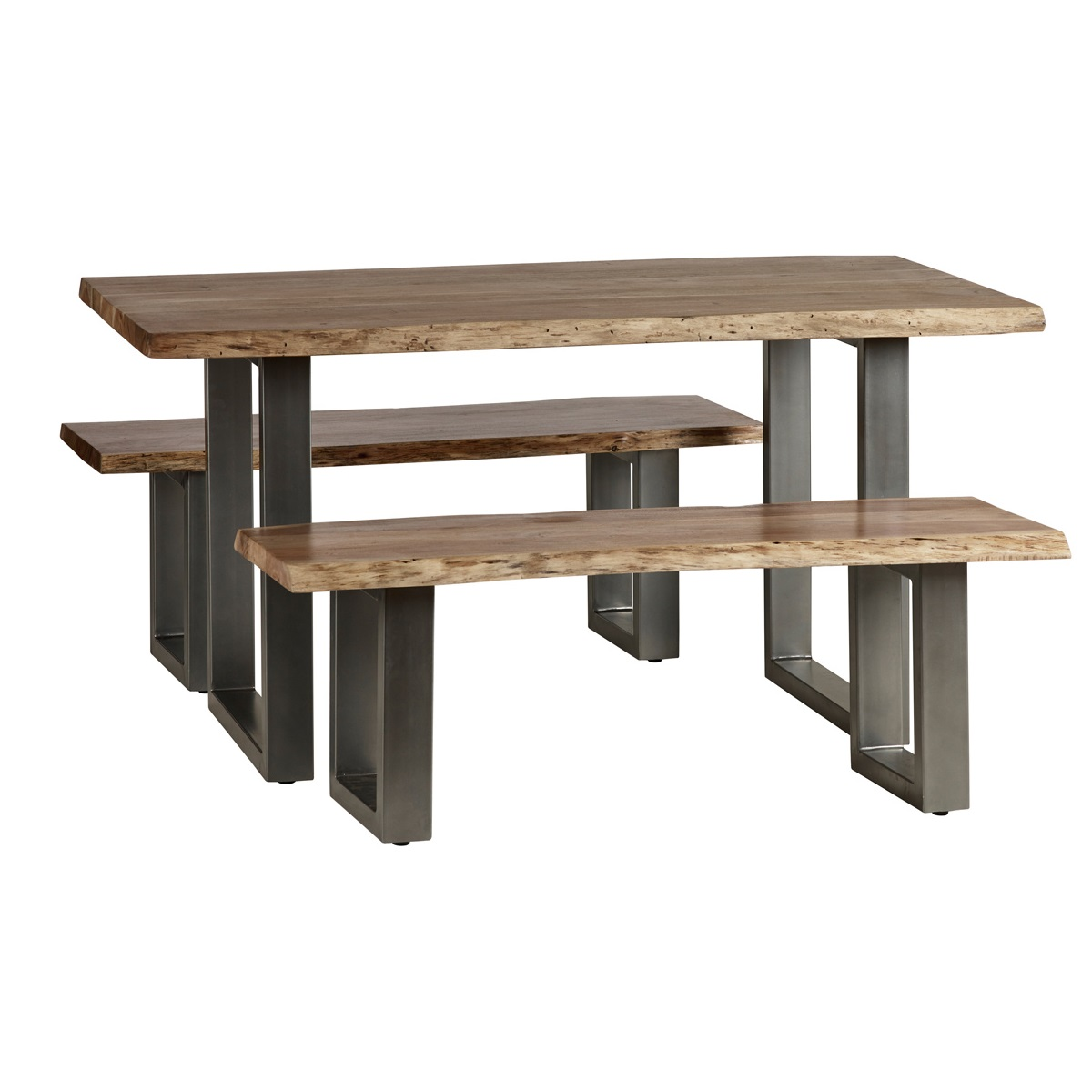 Baltic Dining Table 1.5m Live Edge With Metal Legs Modern - Indian Hub - Home Symphony