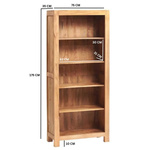 Indian Hub Toko Light Mango Large Open Bookcase - Bookcase