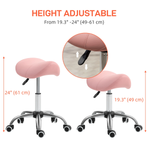 HOMCOM Saddle Stool 49-61cm Adjustable Salon by HOMCOM