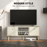 HOMCOM Modern TV Cabinet with Shelves Drawers for Bedroom by HOMCOM